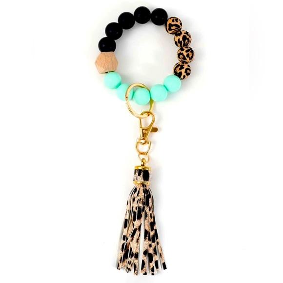 Leopard Print Tassel Keychain main image 1